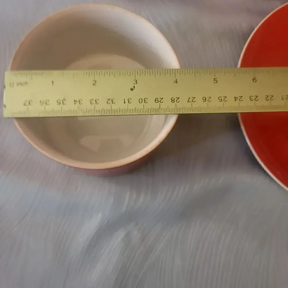 Vintage Pristine '70’s 2 Piece Set-Mod Bright Red Soup Cup and Sandwich Plate